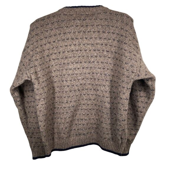 Woolrich Sweater Mens XLarge Tan Brown Wool Pullover Crewneck Herb Tweed Pattern - Picture 2 of 10